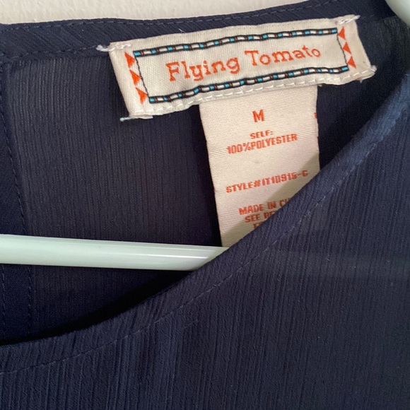 Blue Ruffled Blouse - Picture 2 of 6